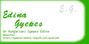 edina gyepes business card
